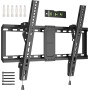 BONTEC Soporte TV Pared Inclinable para Pantallas de 37-82 Pulgadas Plana & Curva LED LCD, Soporte para TV Capacidad hasta 60