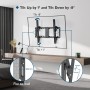 BONTEC Soporte TV Pared Inclinable para Pantallas de 37-82 Pulgadas Plana & Curva LED LCD, Soporte para TV Capacidad hasta 60