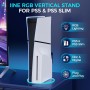 IINE Soporte vertical RGB para PS5/Slim/Pro, PS5/Slim/Pro Base Stand con luces Adjustabel, base de estación vertical con