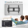 BONTEC Soporte TV Pared Inclinable para Pantallas de 37-82 Pulgadas Plana & Curva LED LCD, Soporte para TV Capacidad hasta 60