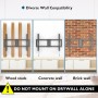 BONTEC Soporte TV Pared Inclinable para Pantallas de 37-82 Pulgadas Plana & Curva LED LCD, Soporte para TV Capacidad hasta 60