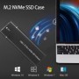 Caja M2 SSD NVMe PCIe 10Gbps M.2 SSD funda portátil USB C 3,1 a M.2 NV