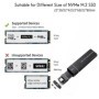 Caja M2 SSD NVMe PCIe 10Gbps M.2 SSD funda portátil USB C 3,1 a M.2 NV