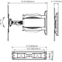 Soporte TV de Pared Inclinable y Giratorio para Pantallas de 32-55 Pulgadas, hasta 31,8 kg, MAX VESA 400x400mm