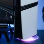 IINE Soporte vertical RGB para PS5/Slim/Pro, PS5/Slim/Pro Base Stand con luces Adjustabel, base de estación vertical con