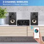2 Canales Amplificador, 1000W Audio Estéreo, Bluetooth 5.3 Mini Hi-Fi Amp, para Dos 50W x2 Altavoces de Unas 8 Pulgadas,