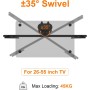 GRIFEMA GB1005 Soporte TV Pie para Pantallas de 26-55 Pulgadas, Hasta 45 kg, Soporte Pie TV Giratorio y Ajustable en Altura,Base