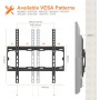 GRIFEMA GB1007-4 Soporte TV Pared para Pantallas de 26-65”, Soporte Pared TV Inclinable, hasta 55kg, Máx VESA 400x400mm