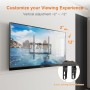 GRIFEMA GB1007-4 Soporte TV Pared para Pantallas de 26-65”, Soporte Pared TV Inclinable, hasta 55kg, Máx VESA 400x400mm