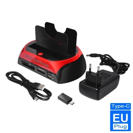 USB 2,0 a IDE SATA disco duro OTB clonación Dock todo en uno HDD estac