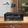 2 Canales Amplificador, 1000W Audio Estéreo, Bluetooth 5.3 Mini Hi-Fi Amp, para Dos 50W x2 Altavoces de Unas 8 Pulgadas,