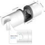 Joyoldelf Soporte De Ducha Ajustable 360°, 16-27mm, ABS, Fácil Instalación, Doble Capa Antideslizante y Gancho Incorporado -