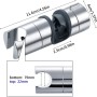 Joyoldelf - Soporte para cabezal de ducha, 19-25 mm, soporte de ducha desmontable con gancho, soporte ajustable chapado en cromo