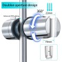 Joyoldelf - Soporte para cabezal de ducha, 19-25 mm, soporte de ducha desmontable con gancho, soporte ajustable chapado en cromo