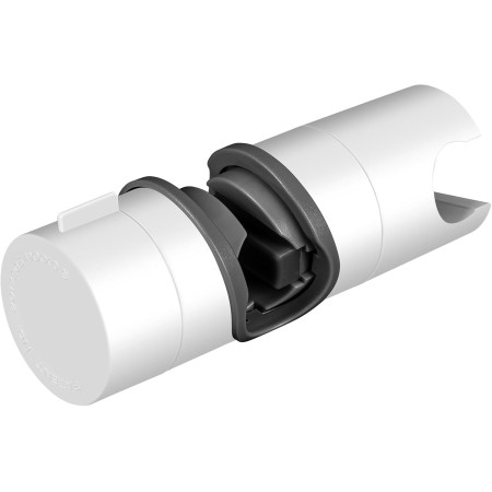 Joyoldelf - Soporte para cabezal de ducha, 19-25 mm, soporte de ducha desmontable con gancho, soporte ajustable chapado en cromo