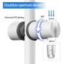 Joyoldelf - Soporte para cabezal de ducha, 19-25 mm, soporte de ducha desmontable con gancho, soporte ajustable chapado en cromo