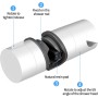 Joyoldelf - Soporte para cabezal de ducha, 19-25 mm, soporte de ducha desmontable con gancho, soporte ajustable chapado en cromo