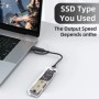 M.2 NVME PCIe NGFF SATA protocolo Dual SSD carcasa transparente USB ti