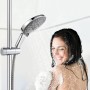 Joyoldelf Soporte de Ducha,16-19 mm Reemplazo de Soporte Alcachofa Ducha Ajustable,ABS Soporte Ducha Pared,Cromado（Gris