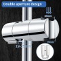Joyoldelf Soporte de Ducha,16-19 mm Reemplazo de Soporte Alcachofa Ducha Ajustable,ABS Soporte Ducha Pared,Cromado（Gris