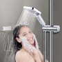 Joyoldelf Soporte de Ducha,16-19 mm Reemplazo de Soporte Alcachofa Ducha Ajustable,ABS Soporte Ducha Pared,Cromado（Gris