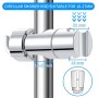 Joyoldelf Soporte de Ducha,16-19 mm Reemplazo de Soporte Alcachofa Ducha Ajustable,ABS Soporte Ducha Pared,Cromado（Gris
