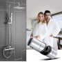 Joyoldelf Soporte de Ducha,16-19 mm Reemplazo de Soporte Alcachofa Ducha Ajustable,ABS Soporte Ducha Pared,Cromado（Gris