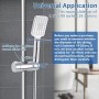 Joyoldelf Soporte de Ducha,16-19 mm Reemplazo de Soporte Alcachofa Ducha Ajustable,ABS Soporte Ducha Pared,Cromado（Gris