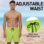 Bañador Hombre 2 en 1 Bañador de Secado Rápido con Forro de Malla y Cordón de Ajuste para Playa Bañador Casual Impermeable para