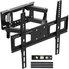 GRIFEMA Soporte TV Pared, Soporte Television Pared 26-65 Pulgadas Giratorio Inclinable Articulado Brazo TV Extensible, MAX