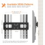 GRIFEMA Soporte TV Pared, Soporte Television Pared 26-65 Pulgadas Giratorio Inclinable Articulado Brazo TV Extensible, MAX