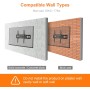 GRIFEMA Soporte TV Pared, Soporte Television Pared 26-65 Pulgadas Giratorio Inclinable Articulado Brazo TV Extensible, MAX