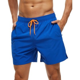 Bañador Hombre 2 en 1 Bañador de Secado Rápido con Forro de Malla y Cordón de Ajuste para Playa Bañador Casual Impermeable para