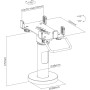 ROLINE Soporte Universal, Giratorio e inclinable para Terminal de Tarjeta de crédito, Negro