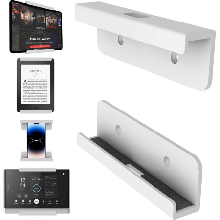 sciuU Soporte de Pared Universal para Tablets/Teléfono/Lector Electrónico/Control Remoto, Compatible con iPad, iPhone, Samsung,