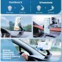 PORTENTUM Soporte Movil Coche, Soporte Universal para Parabrisas y Salpicadero con Ventosa de Gel Fuerte y Brazo Ajustable con