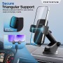 PORTENTUM Soporte Movil Coche, Soporte Universal para Parabrisas y Salpicadero con Ventosa de Gel Fuerte y Brazo Ajustable con
