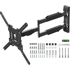 Soporte Pared TV de 32 a 55 Pulgadas, Soporte Television Brazo Largo 720mm, Inclinable y Giratorio, Máx VESA 400 x 400 mm,