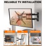 Soporte Pared TV de 32 a 55 Pulgadas, Soporte Television Brazo Largo 720mm, Inclinable y Giratorio, Máx VESA 400 x 400 mm,
