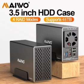 MAIWO-carcasa de disco duro externo de doble bahía, estación de acopla