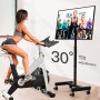 PERLEGEAR Soporte TV con Ruedas para Televisión de 13 a 50 Pulgadas, Pie Móvil con 30° Inclinación, Altura Ajustable en 8