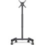 PERLEGEAR Soporte TV con Ruedas para Televisión de 13 a 50 Pulgadas, Pie Móvil con 30° Inclinación, Altura Ajustable en 8