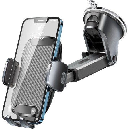 Tsryrlr Soporte Movil Coche, [Súper Poder de succión] Soporte de Móvil Coche con Ventosa Fuerte para Salpicadero/Parabrisas,360°