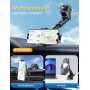 Tsryrlr Soporte Movil Coche, [Súper Poder de succión] Soporte de Móvil Coche con Ventosa Fuerte para Salpicadero/Parabrisas,360°