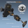 YISH Soporte Movil Coche：360° Suporte Telemovel Carro, Porta Movil Coche [Gancho Mejorado y Silicona] Sujeta Moviles para Coche,