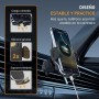 YISH Soporte Movil Coche：360° Suporte Telemovel Carro, Porta Movil Coche [Gancho Mejorado y Silicona] Sujeta Moviles para Coche,