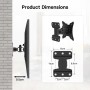 BONTEC Soporte Pared Monitor para Pantallas de 13-30 Pulgadas de Curvo y Plana de Plasma LCD LED, Soporte Pared TV de Movimiento