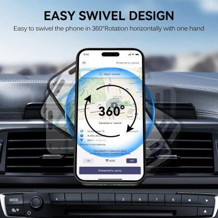 ivoler 2 Pack Soporte Móvil Coche, Iman Coche Móvil para Rejilla del Aire, 360°Rotación, Soporte Magnético para Smartphone, los