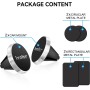 ivoler 2 Pack Soporte Móvil Coche, Iman Coche Móvil para Rejilla del Aire, 360°Rotación, Soporte Magnético para Smartphone, los