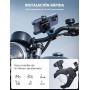 Lamicall Soporte Móvil Bicicleta, Soporte Movil Moto - [1S Bloqueo] 360° Rotación, Estable & Seguro, Colocación y Extracción